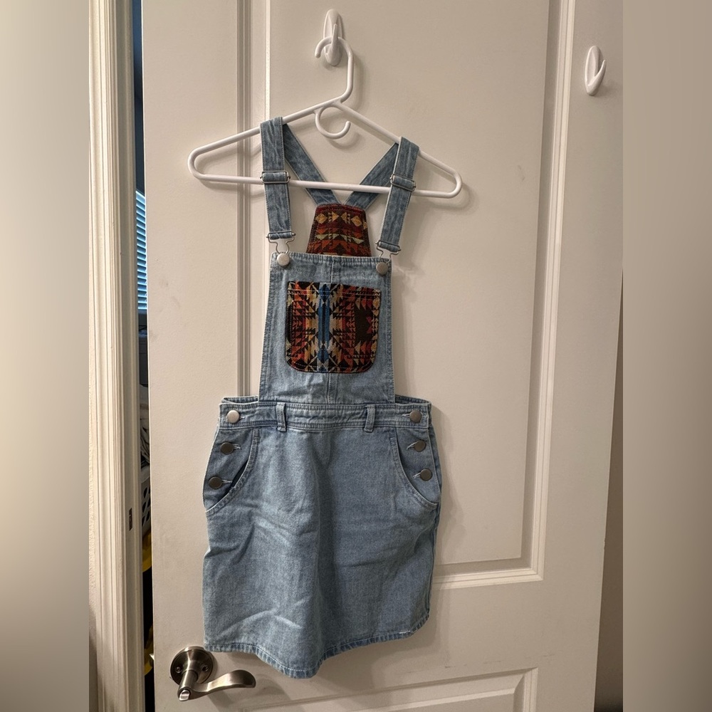 Forever 21 Light Blue Denim Overalls Size Small